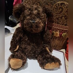 NWT Brown Tan Super Soft Faux Fur Teddy Bear 🧸 Plush Great 🎁 14.5" X 11"
